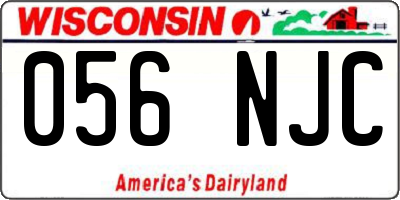 WI license plate 056NJC