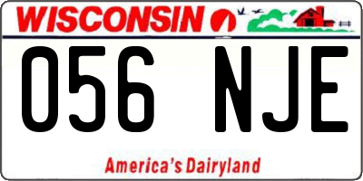 WI license plate 056NJE