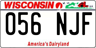 WI license plate 056NJF