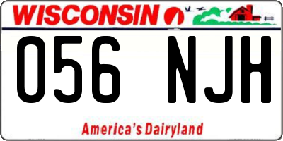 WI license plate 056NJH