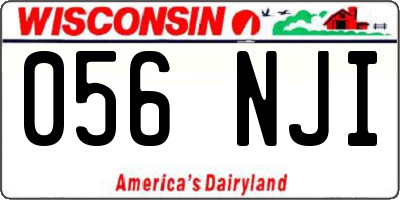 WI license plate 056NJI
