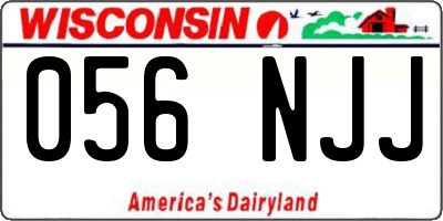 WI license plate 056NJJ