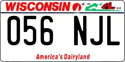 WI license plate 056NJL