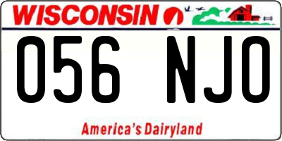 WI license plate 056NJO