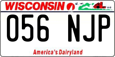 WI license plate 056NJP