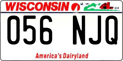 WI license plate 056NJQ