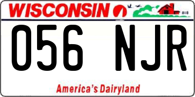 WI license plate 056NJR
