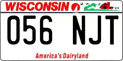 WI license plate 056NJT