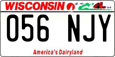 WI license plate 056NJY