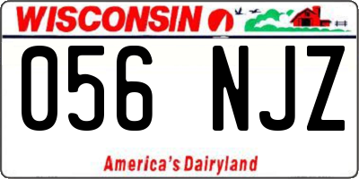 WI license plate 056NJZ