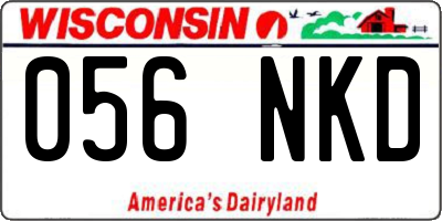 WI license plate 056NKD