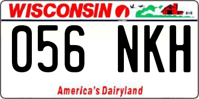 WI license plate 056NKH