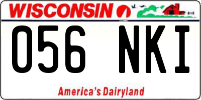 WI license plate 056NKI