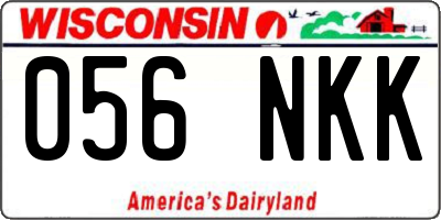 WI license plate 056NKK