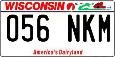WI license plate 056NKM