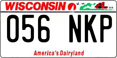 WI license plate 056NKP
