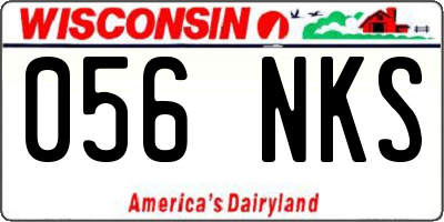 WI license plate 056NKS
