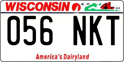 WI license plate 056NKT