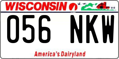 WI license plate 056NKW
