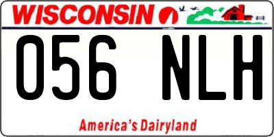 WI license plate 056NLH