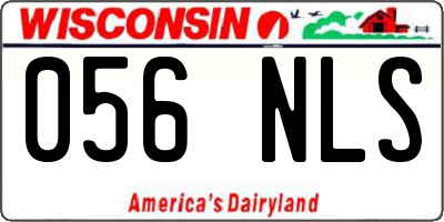 WI license plate 056NLS