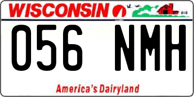 WI license plate 056NMH