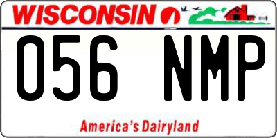 WI license plate 056NMP