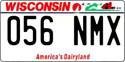 WI license plate 056NMX