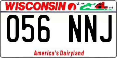 WI license plate 056NNJ