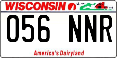 WI license plate 056NNR