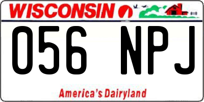 WI license plate 056NPJ