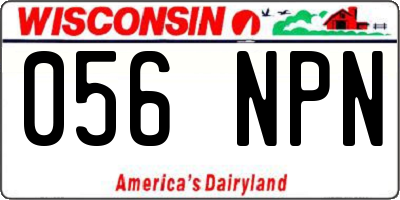WI license plate 056NPN