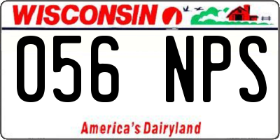 WI license plate 056NPS