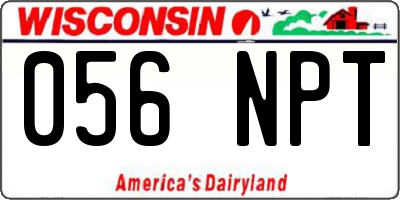 WI license plate 056NPT