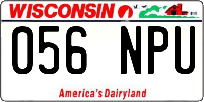 WI license plate 056NPU