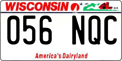 WI license plate 056NQC