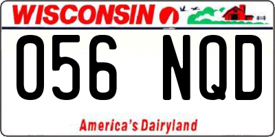 WI license plate 056NQD