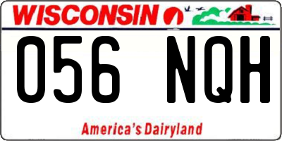 WI license plate 056NQH