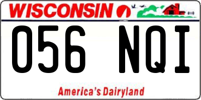 WI license plate 056NQI