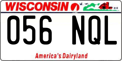 WI license plate 056NQL