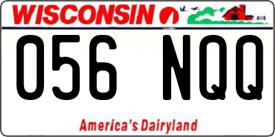 WI license plate 056NQQ