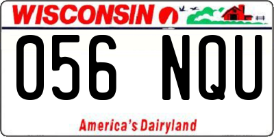 WI license plate 056NQU