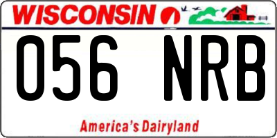 WI license plate 056NRB