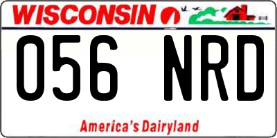 WI license plate 056NRD