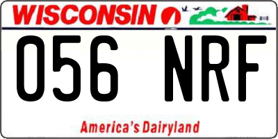 WI license plate 056NRF