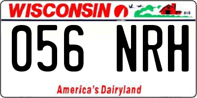 WI license plate 056NRH
