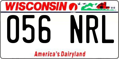 WI license plate 056NRL