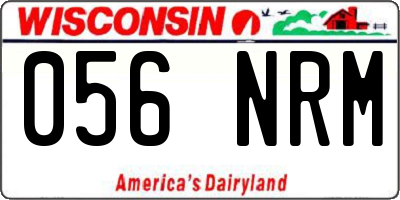 WI license plate 056NRM