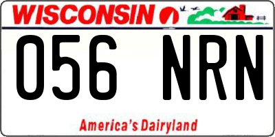 WI license plate 056NRN