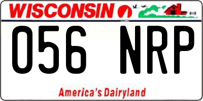 WI license plate 056NRP